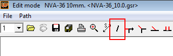 NC Maker bridges line orientation toolbar