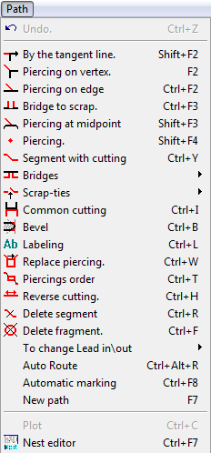 NC Maker path menu