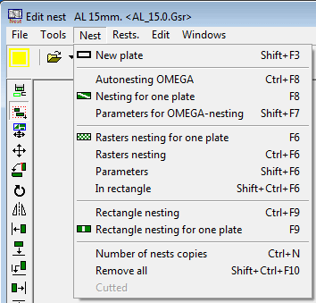 Nest Maker nest menu