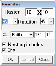 Nest Maker nest menu parameters