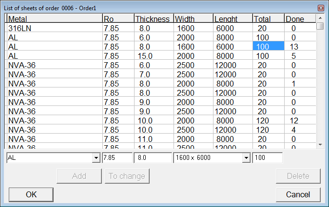 Nest Maker tools check material for order