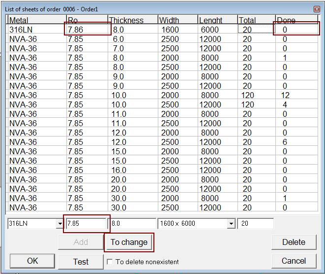 Nest Maker how to change density of material